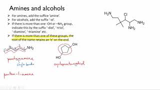 Naming amines and alcohols  Organic molecules  meriSTEM [upl. by Kahlil]