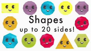 Learn Shapes With Up to 20 Sides  Recognising Geometric Shapes [upl. by Azitram]