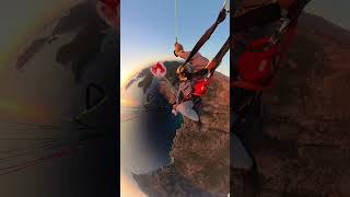 Close Call with Death Intense Moments During Tandem Base Jump paraglidinghasankaval shortsvideo [upl. by Ilana]