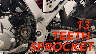 CRF 300L  SPROCKET REPLACEMENT [upl. by Elicia]