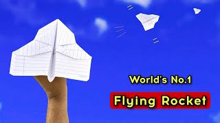 worlds no1 flying rocket notebook flying paper plane worlds best flying paper plane [upl. by Graig123]