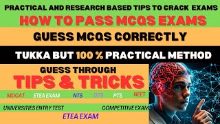 How to guess MCQ correctlyMCQ Tricks for Exams  how to solve mcqsentry test preparation for uop [upl. by Boj913]