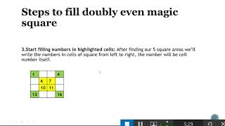 Magic Square doubly even numbered [upl. by Tyrus6]