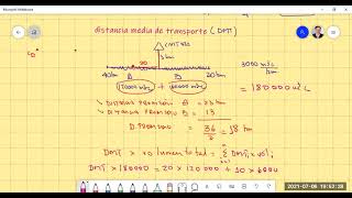 distancia media de transporte ejemplo practico [upl. by Anhej]