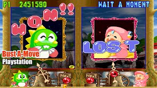 Puzzle Bobble 4 Bust A Move Story Mode 1997 PlayStation 1 PSX Remastered 4K [upl. by Hadleigh]