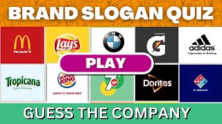 Guess the Popular Company by its SLOGAN  Brand SLOGAN QUIZ [upl. by Geraud]