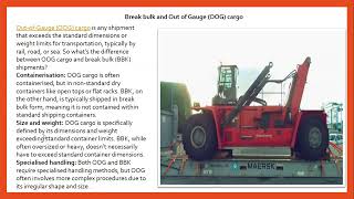 Break bulk and Out of Gauge OOG cargo [upl. by Anirbed]