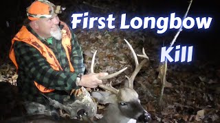 First Longbow Kill  A Traditional Archery Deer Hunt [upl. by Kessiah]