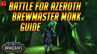 Brewmaster Monk Guide Talents Stagger Rotation Stat Priorities in BFA 81 and beyond [upl. by Yezdnil]