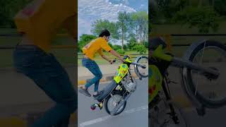 Bike wheeling cg honda 125  hondamotorcycle wheeling smartphone wheelieing unfrezzmyaccount [upl. by Nithsa]