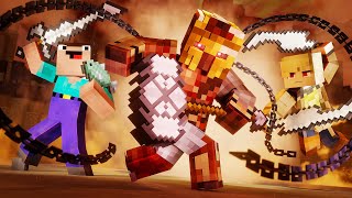 Desert Arena SURVIVAL Minecraft Fight Animation [upl. by Senior816]