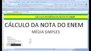 Como calcular a média do ENEM Como calcular nota prova ENEM Fórmula cálculo nota ENEM SISU PROUNI [upl. by Norad]