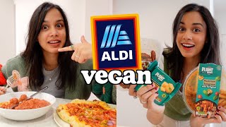 i tried the new aldi vegan range [upl. by Atinuhs]