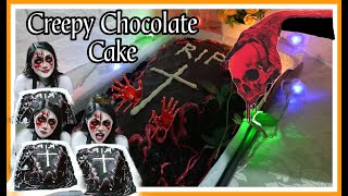 Creepy Chocolate Cake  Happy Holloween  Coffin Cake [upl. by Kauppi]