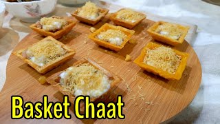 Chatpati Basket Chaat  canapes chaat  instant basket chaat  street food  canapes chaat [upl. by Batholomew]