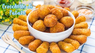 Crocchette di Patate Classiche e con Ripieno di Mozzarella Filante  Ricetta Facile  55Winston55 [upl. by Oecile109]