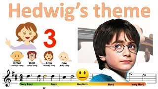 Hedwigs theme from Harry potter sheet music amp violin finger pattern tutorial  HTP TV [upl. by Aikyn]