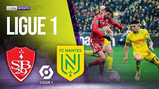 Nantes vs Brest  LIGUE 1 HIGHLIGHTS  17122023  beIN SPORTS USA [upl. by Nydia]