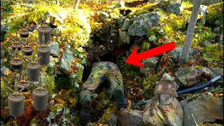 I CLIMBED INSIDE THE GERMAN DUGOUT OF THE WW2  WWII METAL DETECTING [upl. by Laird942]