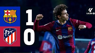 FC BARCELONA 1 vs 0 ATLETICO MADRID  LALIGA 202324 MD15 [upl. by Asilak]