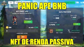 Novo Jogo NFT de Renda Passiva Panic Ape Token Lançado [upl. by Elleynod]