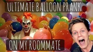 Ultimate Balloon Prank On My Roommate [upl. by Bernita]