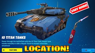 Where to find IO Titan Tanks Vehicle Location in Fortnite How to Get IO Titan Tanks Location [upl. by Mattson]