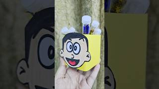 Cute Nobita Pen Holder Craft idea For School  School Crafts Ideas viralshort shortsfeed shorts [upl. by Inaflahk]