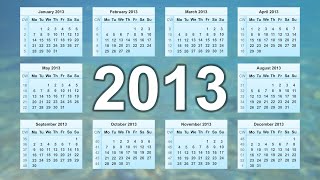 Calendar 2013 [upl. by Lorak]