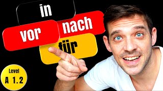 Time Prepositions German  vor nach in and für  A12 Level  YourGermanTeacher [upl. by Ymmit]