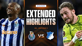 Porto vs Hoffenheim Extended Highlights  UEL League Phase MD 3  CBS Sports Golazo  Europe [upl. by Allayne]