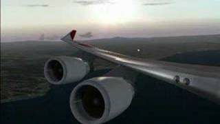 Rome to London  JAL 747 PMDG [upl. by Winifield195]