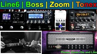 Line6 HX Stomp  Boss GT1000 Core  Zoom MS50G Plus  Tonex Pedal  Mesa Boogie Dual Rectifier [upl. by Pru]