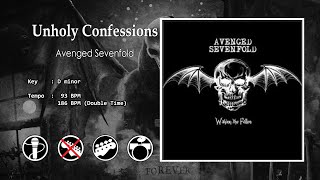 Avenged Sevenfold  Unholy Confession Backing Track  No Guitar [upl. by Ahsonek]