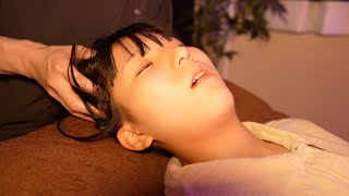 ASMR Sleep Massage ASMR HEAD MASSAGE Japanese massage [upl. by Hakilam602]