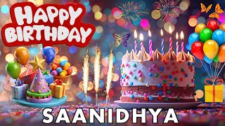 Happy Birthday Saanidhya Birthday Wishes Birthday Song hbd [upl. by Ariem]