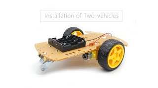 2 wheels DIY Robot Smart Car Chassis installation process [upl. by Rosenblast]