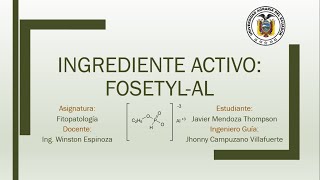 Ingrediente activo FosetylAl [upl. by Merp]