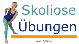 🍊 16 min Skoliose Übungen  Wirbelsäule bewegt und stabilisiert  ohne Geräte im Stehen [upl. by Karel]