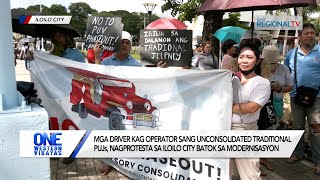 One Western Visayas Mga driver kag operator sang unconsolidated traditional PUJs nagprotesta [upl. by Trebo]