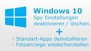 Spy Einstellungen abschalten  Keylogger löschen  Fotoanzeige wiederherstellen  Windows 10 [upl. by Cavan]