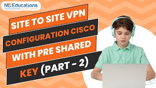 Site to site VPN configuration on cisco IOS with preshared key authentication  Part 2 [upl. by Yoho]