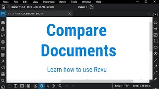 Bluebeam Revu Compare Documents [upl. by Essilem]