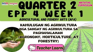 EPP 4 Agricultural and Fishery Arts AFA WEEK 1 MATATAG CURRICULUM [upl. by Gaughan714]