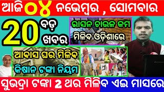 todays morning news odisha4 november 2024subhadra yojana online apply processodisha news today [upl. by Luapleahcim490]