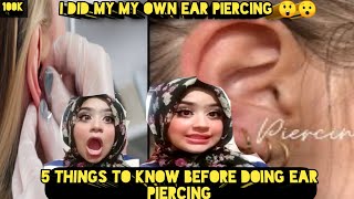 ear piercing at home 😱 ear piercing earrings [upl. by Valentina]