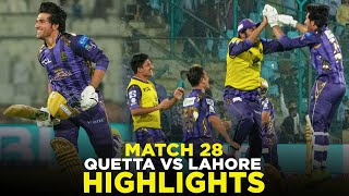 PSL 9  Full Highlights  Quetta Gladiators vs Lahore Qalandars  Match 28  M1Z2A [upl. by Anole51]