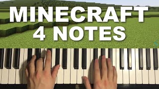 How To Play This Minecraft Song on Piano with just 4 Notes [upl. by Kimball770]