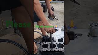 Simple way to install piston into cylinder Golden hand repair golden diy mechanical [upl. by Brendin]