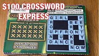 100 Crossword Express Tickets‼️ California Lottery Scratchers🤞🍀🍀🍀 [upl. by Mairim]